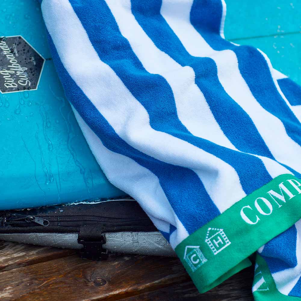 Lexington Striped Cotton Terry Beach Handduk