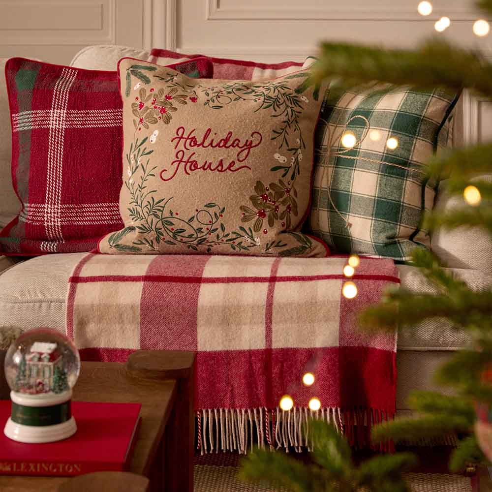 Lexington Checked Recycled Wool Pläd