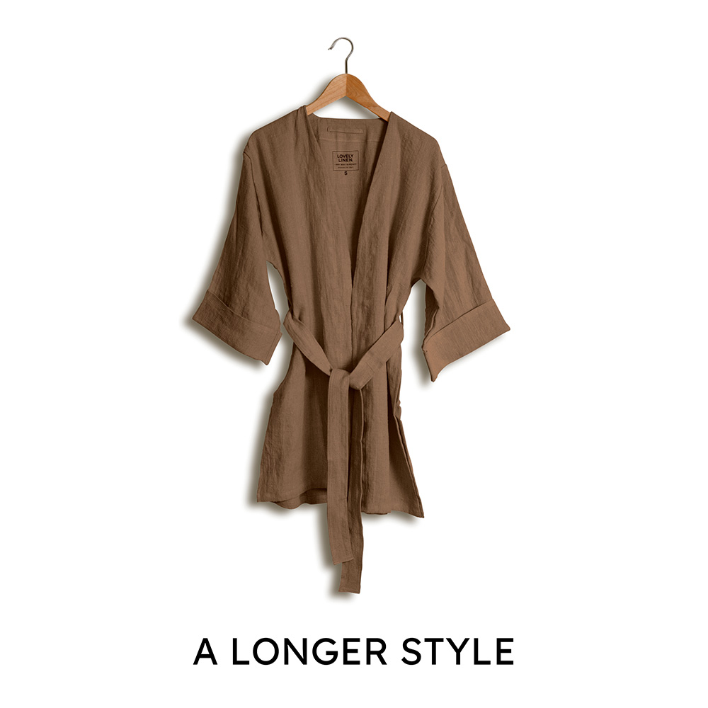 Lovely Linen Lovely Kimono L&aring;ng Morgonrock