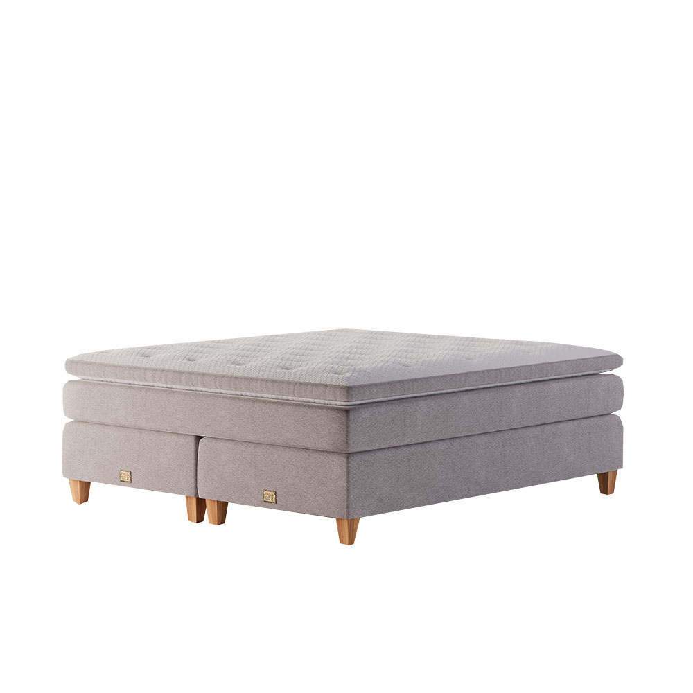 Mattsons Beds Rise Stitch Kontinentalsäng 210x210 Grå