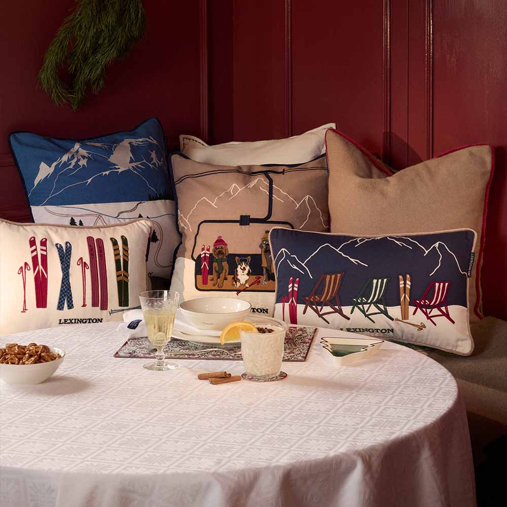 Lexington Ski Resort Organic Cotton Twill Prydnadskudde