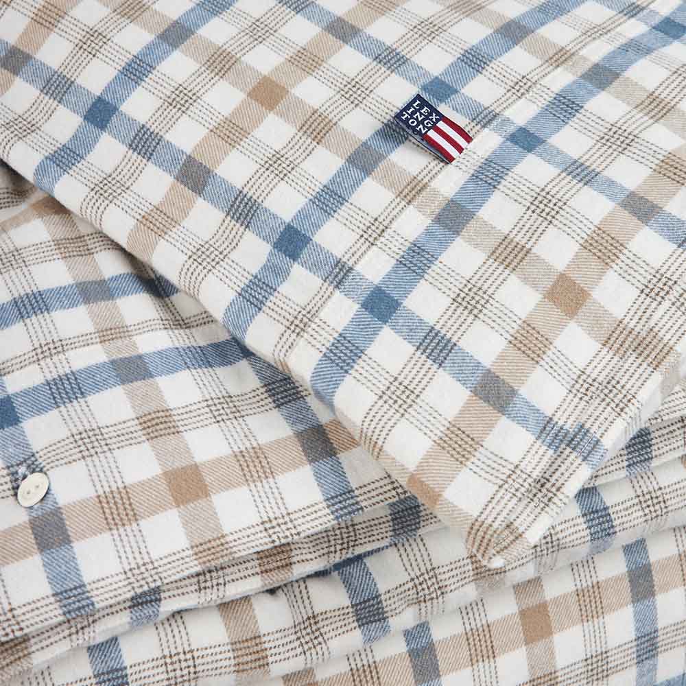 Lexington Checked Cotton Flannel Rutigt P&aring;slakanset