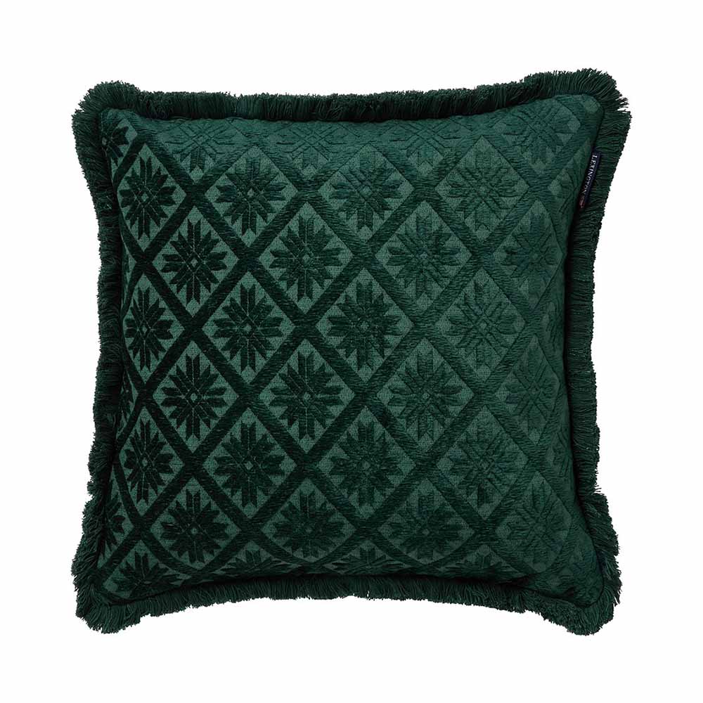 Lexington Jacquard Viscose/Cotton Fringe Kuddfodral