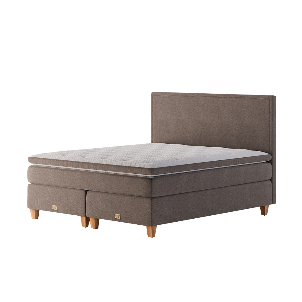 Mattsons Beds Rise Stitch Kontinentalsäng 210x210 Grå