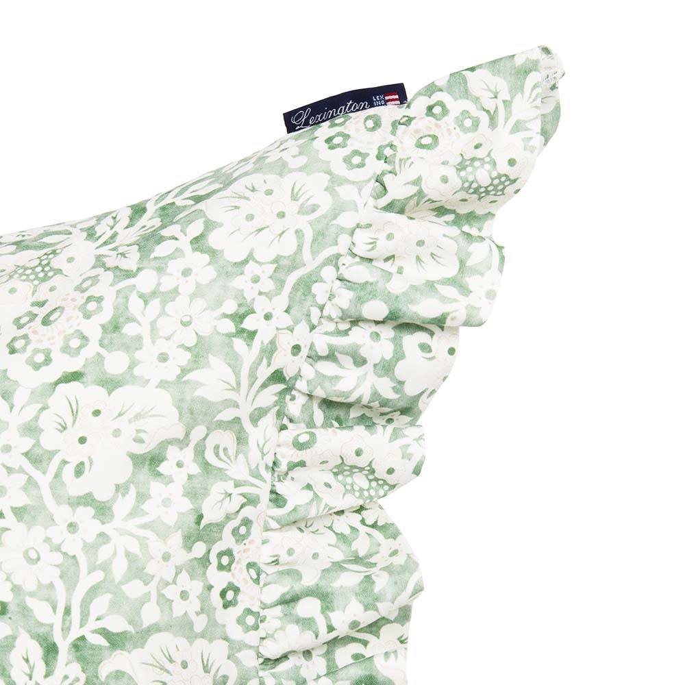 Lexington Green Floral Printed Cotton Sateen Örngott