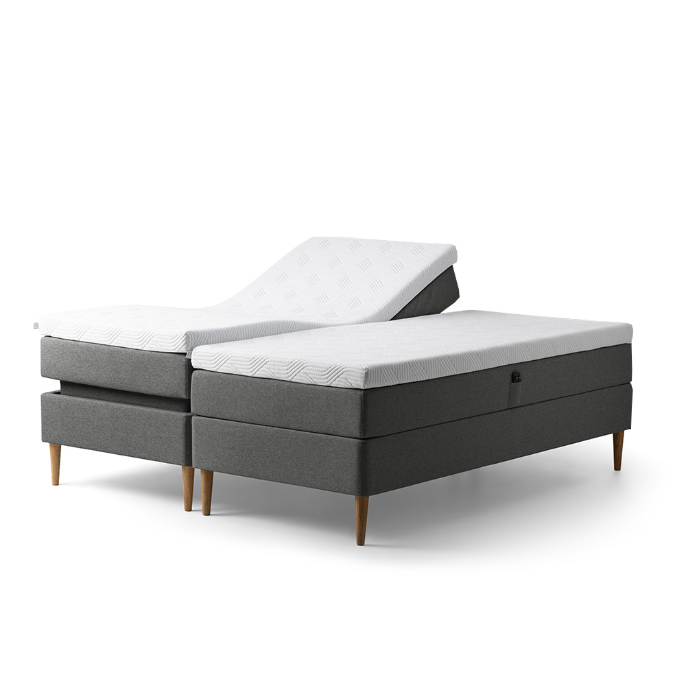 Tempur Promise Plus SmartCool Ställbar Säng 180x200 Grå