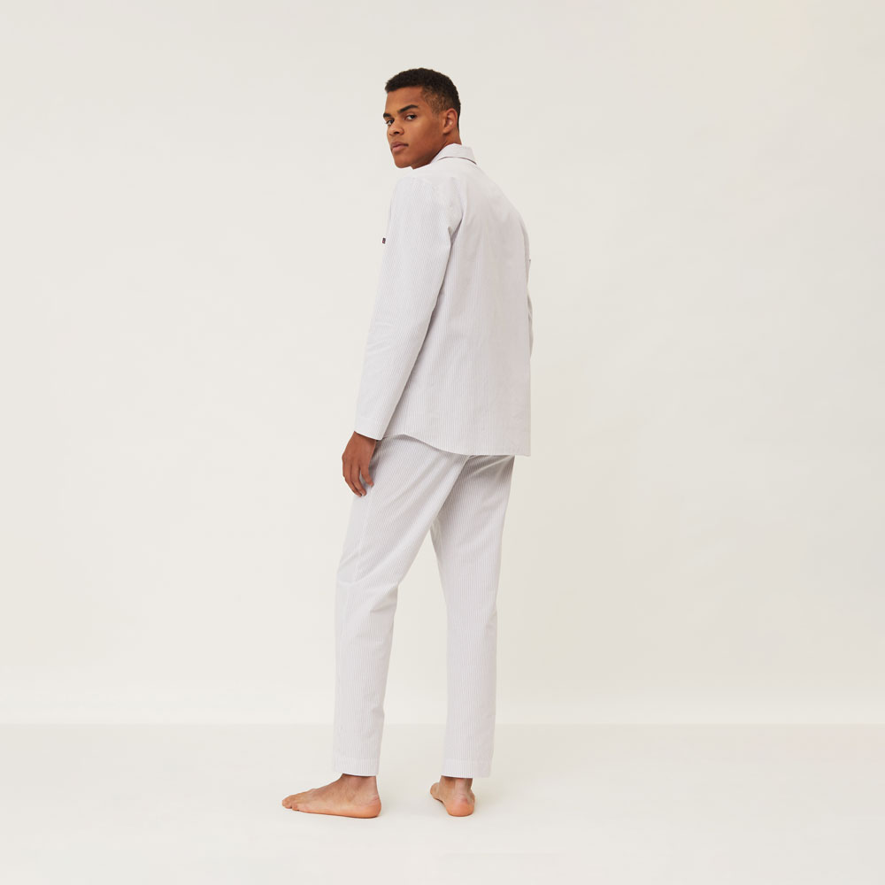 Lexington Set Organic Gray / White Pyjamas