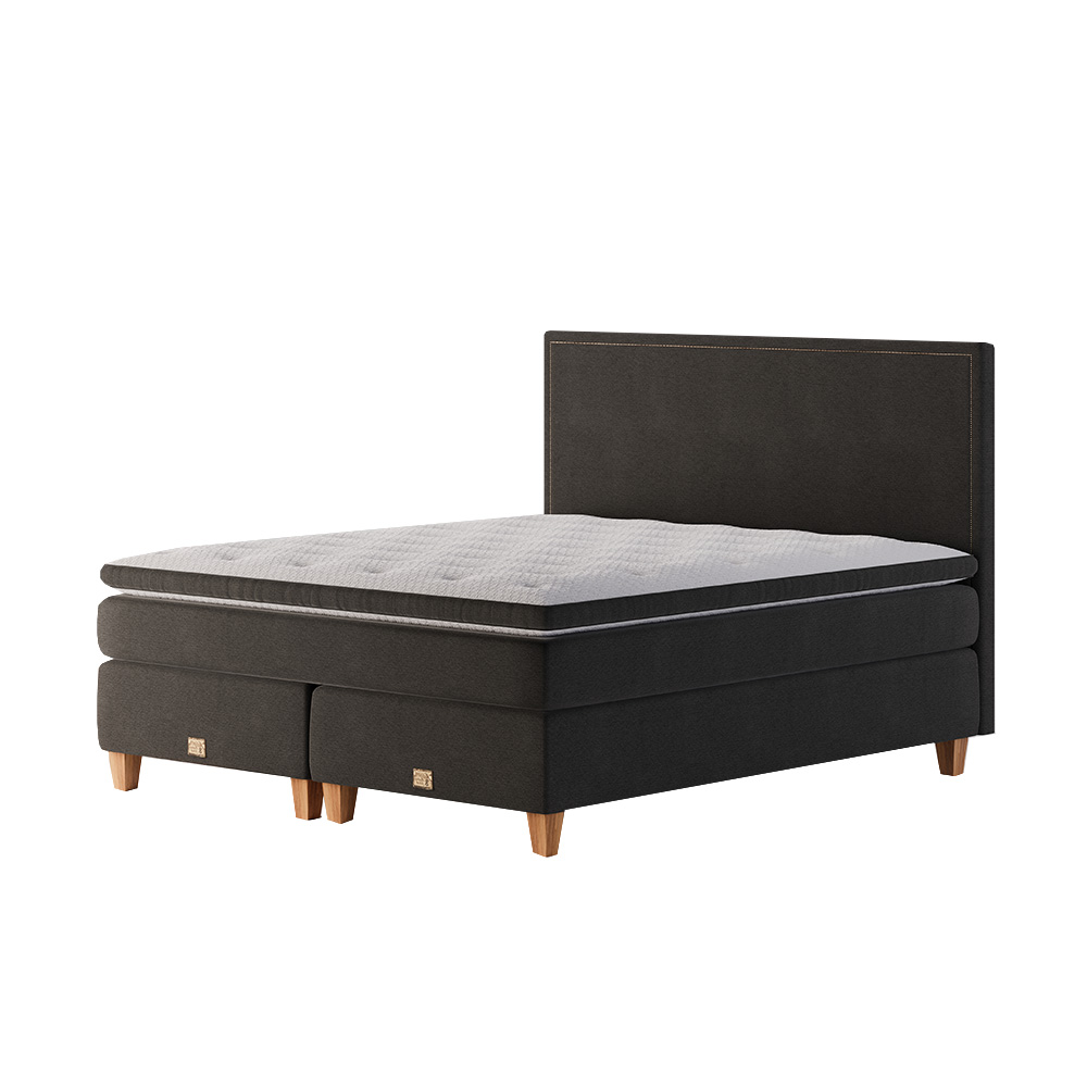 Mattsons Beds Rise Stitch Kontinentalsäng 210x210 Grå