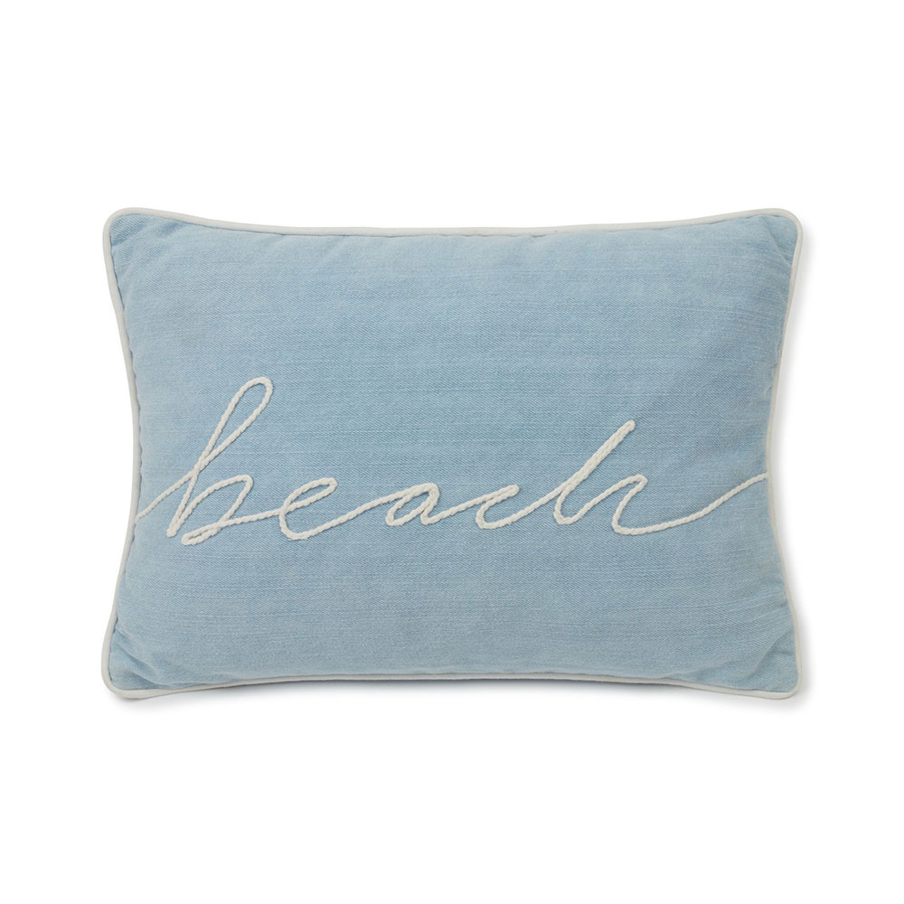 Lexington Beach Small Rope Text Cotton Twill Prydnadskudde