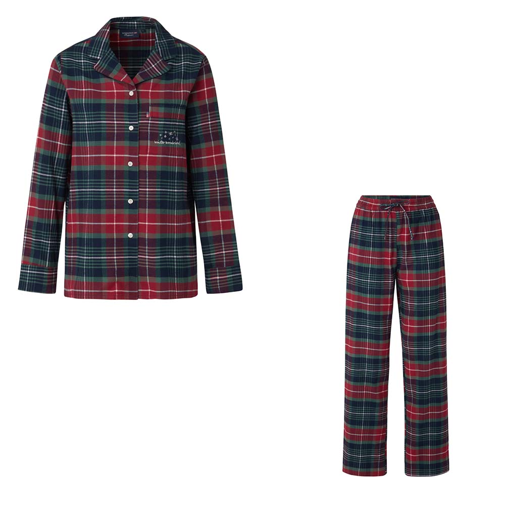 Lexington Miranda Organic Cotton Checked Flannel Pyjamas