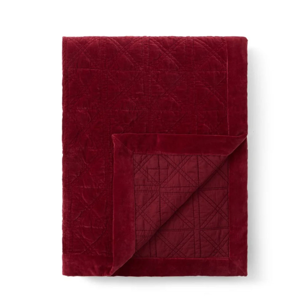 Lexington Quilted Organic Cotton Velvet Överkast