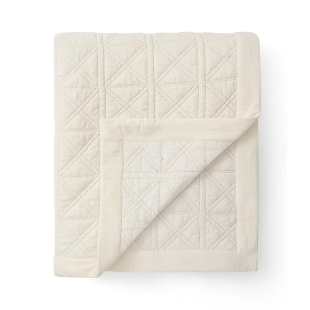 Lexington Quilted Organic Cotton Velvet Överkast