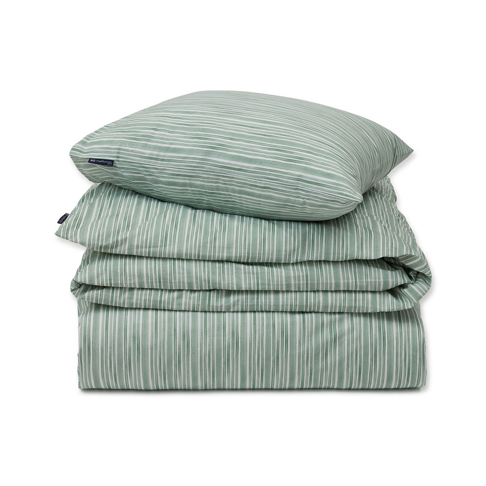 Lexington Striped Cotton Poplin Påslakanset