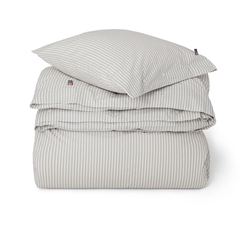 Lexington Striped Cotton Poplin Randigt Påslakanset