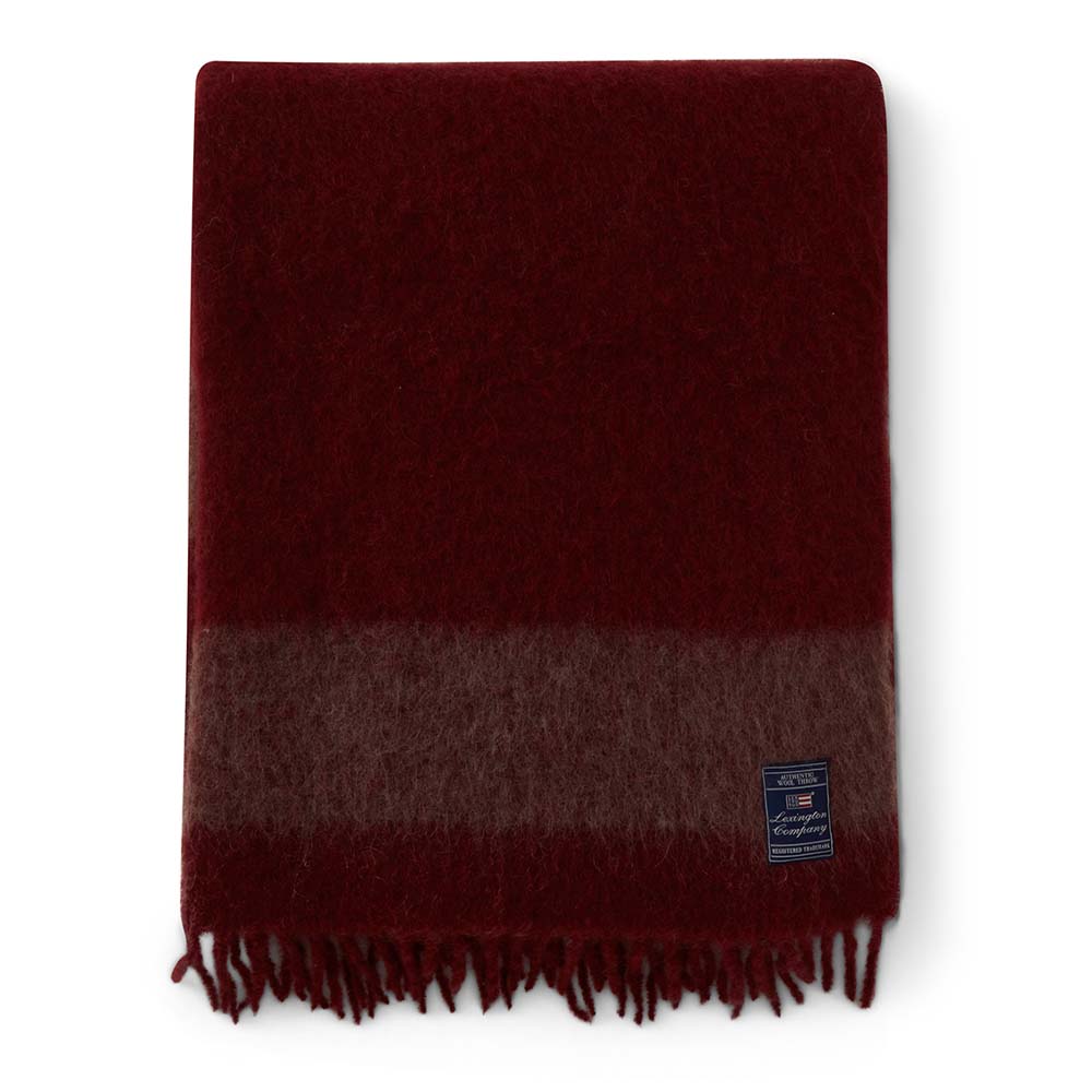 Lexington Striped Mohair Wool Mix Pläd