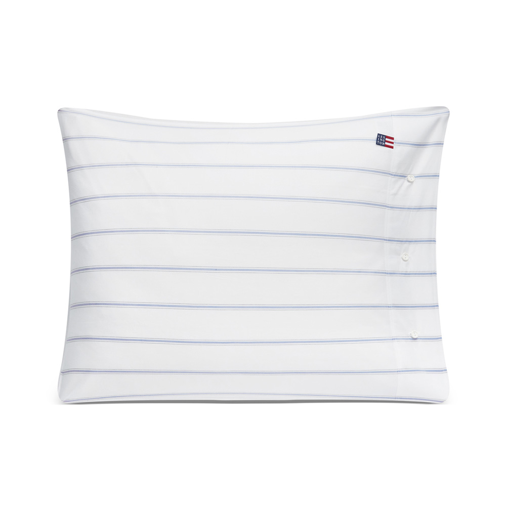 Lexington White/Blue Striped Lyocell/Cotton Örngott
