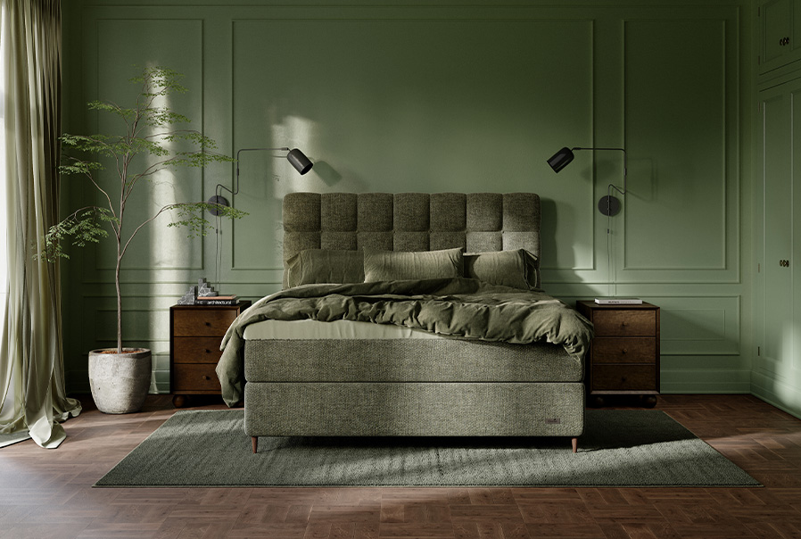 Grön kontinentalsäng från Ekens